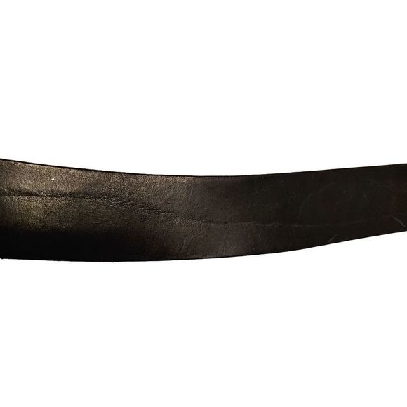 Levi Belt Logo Metal Buckle 100% Real Leather circa 90' s Black size S - Picture 14 of 16